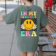 In My Teacher Era Retro Back To School Teacher Student Women's Comfort Colors T-Shirt Back Print Moss In My Teacher Era Retro Back To School Teacher Student Women's Comfort Colors T-Shirt Back Print Moss
