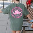 In My Teacher Era Yeehaw Pink Teacher Western Cowgirl Women's Comfort Colors T-Shirt Back Print Moss