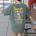 Teacher Of Fractions For Math Teacher Women's Comfort Colors T-Shirt Back Print Moss Teacher Of Fractions For Math Teacher Women's Comfort Colors T-Shirt Back Print Moss