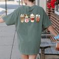 Teacher Fuel Coffee Teacher Mug Latte Iced Coffee Fall Women's Comfort Colors T-Shirt Back Print Moss Teacher Fuel Coffee Teacher Mug Latte Iced Coffee Fall Women's Comfort Colors T-Shirt Back Print Moss