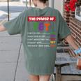 Teacher Growth Mindset Power Of Yet Women's Comfort Colors T-Shirt Back Print Moss Teacher Growth Mindset Power Of Yet Women's Comfort Colors T-Shirt Back Print Moss