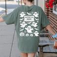 Teacher Halloween Composition Notebook Costume Halloween Women's Comfort Colors T-Shirt Back Print Moss Teacher Halloween Composition Notebook Costume Halloween Women's Comfort Colors T-Shirt Back Print Moss