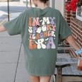 Teacher Halloween In My Spooky Teacher Era Retro Groovy Women's Comfort Colors T-Shirt Back Print Moss Teacher Halloween In My Spooky Teacher Era Retro Groovy Women's Comfort Colors T-Shirt Back Print Moss