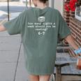 Teacher Haunted By 6-7 Halloween 6 7 Reading Book 67 Women's Comfort Colors T-Shirt Back Print Moss
