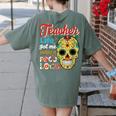 Teacher Life Got Me Feeling Un Poco Loco Women's Comfort Colors T-Shirt Back Print Moss Teacher Life Got Me Feeling Un Poco Loco Women's Comfort Colors T-Shirt Back Print Moss