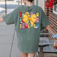 Teacher Pencil Coquette Bow Back To School Teacher Women's Comfort Colors T-Shirt Back Print Moss Teacher Pencil Coquette Bow Back To School Teacher Women's Comfort Colors T-Shirt Back Print Moss