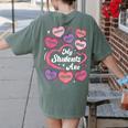 Teacher Positive Affirmations Candy Heart Valentine's Day Women's Comfort Colors T-Shirt Back Print Moss Teacher Positive Affirmations Candy Heart Valentine's Day Women's Comfort Colors T-Shirt Back Print Moss