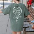 This Teacher Prays For Her Students Catholic Rosary Women's Comfort Colors T-Shirt Back Print Moss This Teacher Prays For Her Students Catholic Rosary Women's Comfort Colors T-Shirt Back Print Moss