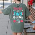 Teacher Preschool Pre K Kindergarten Women's Comfort Colors T-Shirt Back Print Moss Teacher Preschool Pre K Kindergarten Women's Comfort Colors T-Shirt Back Print Moss