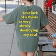 Teacher Or Professor Essay Thesis Writing Joke For Men Women Women's Comfort Colors T-Shirt Back Print Moss Teacher Or Professor Essay Thesis Writing Joke For Men Women Women's Comfort Colors T-Shirt Back Print Moss