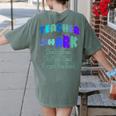 Teacher Shark Don't Stress Do Your Best Forget The Rest Women's Comfort Colors T-Shirt Back Print Moss