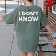Teacher Shirts I Don't Know Idea For Teachers & Workers Adults - Small Short Sleeve Women's Comfort Colors T-Shirt Back Print Moss Teacher Shirts I Don't Know Idea For Teachers & Workers Adults - Small Short Sleeve Women's Comfort Colors T-Shirt Back Print Moss