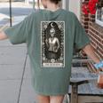 The Teacher Skeleton Tarot Card Women's Comfort Colors T-Shirt Back Print Moss The Teacher Skeleton Tarot Card Women's Comfort Colors T-Shirt Back Print Moss