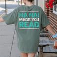 Teacher T Shirts Ha Ha Made You Read Shirt Women's Comfort Colors T-Shirt Back Print Moss Teacher T Shirts Ha Ha Made You Read Shirt Women's Comfort Colors T-Shirt Back Print Moss