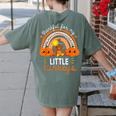 Teacher Thanksgiving Shirt Thankful For My Little Turkeys Women's Comfort Colors T-Shirt Back Print Moss Teacher Thanksgiving Shirt Thankful For My Little Turkeys Women's Comfort Colors T-Shirt Back Print Moss