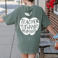 Teacher Of Tiny Humans Preschool Kindergarten Teacher Women's Comfort Colors T-Shirt Back Print Moss