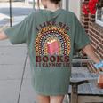 Teacher-TShirt I Like Big Books & I Cannot Lie Reading For Women Women's Comfort Colors T-Shirt Back Print Moss