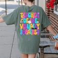Teacher Of The Visually Impaired Blindness Awareness Women's Comfort Colors T-Shirt Back Print Moss