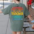 Teacher Voice Teacherlife Primary School Teacher Women's Comfort Colors T-Shirt Back Print Moss