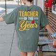 Teacher Of The Year Men Women Teachers Women's Comfort Colors T-Shirt Back Print Moss