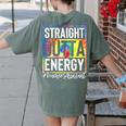 Teacher's Assistant Straight Outta Energy Teaching Tie Dye For Men Women Women's Comfort Colors T-Shirt Back Print Moss