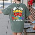 Teachers Are Just Superheroes In Disguise Fun Back To School Women's Comfort Colors T-Shirt Back Print Moss Teachers Are Just Superheroes In Disguise Fun Back To School Women's Comfort Colors T-Shirt Back Print Moss