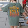 All Teachers Love Brains Shirt Halloween Teacher Women's Comfort Colors T-Shirt Back Print Moss All Teachers Love Brains Shirt Halloween Teacher Women's Comfort Colors T-Shirt Back Print Moss