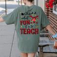 Teachers Oh What Fun It Is To Teach Cute Red Plaid Reindeer Women's Comfort Colors T-Shirt Back Print Moss Teachers Oh What Fun It Is To Teach Cute Red Plaid Reindeer Women's Comfort Colors T-Shirt Back Print Moss