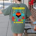 Teachers Are Superheroes – Fun Appreciation Women's Comfort Colors T-Shirt Back Print Moss Teachers Are Superheroes – Fun Appreciation Women's Comfort Colors T-Shirt Back Print Moss