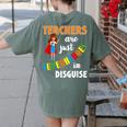 Teachers Are Superheroes Graduation School Teachers Women's Comfort Colors T-Shirt Back Print Moss Teachers Are Superheroes Graduation School Teachers Women's Comfort Colors T-Shirt Back Print Moss