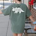 Teachersaurus Like A Normal Teacher Awesome Dinosaur Teacher Men Women Girls Kids Women's Comfort Colors T-Shirt Back Print Moss