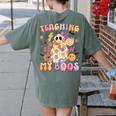 Teaching My Boos Ghost Halloween Costumes Teacher Men Women Women's Comfort Colors T-Shirt Back Print Moss Teaching My Boos Ghost Halloween Costumes Teacher Men Women Women's Comfort Colors T-Shirt Back Print Moss