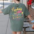 Teaching Is My Jam Groovy Retro Teacher Back To School Women's Comfort Colors T-Shirt Back Print Moss Teaching Is My Jam Groovy Retro Teacher Back To School Women's Comfort Colors T-Shirt Back Print Moss