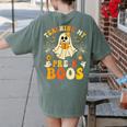 Teaching My Pre-K Boos Crew Teachers Halloween Ghost Women's Comfort Colors T-Shirt Back Print Moss Teaching My Pre-K Boos Crew Teachers Halloween Ghost Women's Comfort Colors T-Shirt Back Print Moss