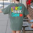 Team 1st Grade Crew Back To School 1st Grade Teacher Kids Women's Comfort Colors T-Shirt Back Print Moss Team 1st Grade Crew Back To School 1st Grade Teacher Kids Women's Comfort Colors T-Shirt Back Print Moss