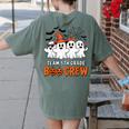 Team 5th Grade Boo Crew Halloween Teacher Student Costume Women's Comfort Colors T-Shirt Back Print Moss