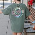 Team Second Grade Teacher Student Back To School 2nd Grade Women's Comfort Colors T-Shirt Back Print Moss