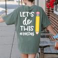 Lets Do This Test Day State Testing Teacher Motivational Women's Comfort Colors T-Shirt Back Print Moss Lets Do This Test Day State Testing Teacher Motivational Women's Comfort Colors T-Shirt Back Print Moss