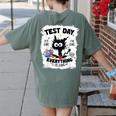 Test Day Stressed Cat Teacher Student Kids Testing Day Women's Comfort Colors T-Shirt Back Print Moss Test Day Stressed Cat Teacher Student Kids Testing Day Women's Comfort Colors T-Shirt Back Print Moss