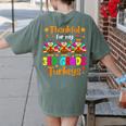Thankful For My 3rd Grade Turkeys Thanksgiving Teacher Kids Women's Comfort Colors T-Shirt Back Print Moss Thankful For My 3rd Grade Turkeys Thanksgiving Teacher Kids Women's Comfort Colors T-Shirt Back Print Moss