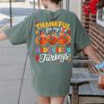 Thankful For My Kindergarten Turkeys Thanksgiving Teacher Women's Comfort Colors T-Shirt Back Print Moss Thankful For My Kindergarten Turkeys Thanksgiving Teacher Women's Comfort Colors T-Shirt Back Print Moss