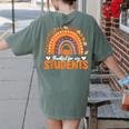 Thankful For My Students Teacher Thanksgiving School Fall Women's Comfort Colors T-Shirt Back Print Moss Thankful For My Students Teacher Thanksgiving School Fall Women's Comfort Colors T-Shirt Back Print Moss