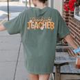 Thankful Teacher Autumn Fall Teacher Thanksgiving Youth Women's Comfort Colors T-Shirt Back Print Moss Thankful Teacher Autumn Fall Teacher Thanksgiving Youth Women's Comfort Colors T-Shirt Back Print Moss