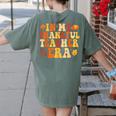 In My Thankful Teacher Era Autumn Thanksgiving Fall Season Women's Comfort Colors T-Shirt Back Print Moss In My Thankful Teacher Era Autumn Thanksgiving Fall Season Women's Comfort Colors T-Shirt Back Print Moss