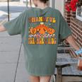 Thankful Teacher's Aide Thanksgiving Autumn Fall Women Men Women's Comfort Colors T-Shirt Back Print Moss