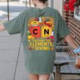 Thanksgiving 67 Meme Science Teacher Periodic Table Women Women's Comfort Colors T-Shirt Back Print Moss