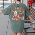 Thanksgiving Teacher Books Turkey Reading Book Women's Comfort Colors T-Shirt Back Print Moss Thanksgiving Teacher Books Turkey Reading Book Women's Comfort Colors T-Shirt Back Print Moss