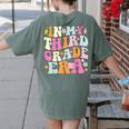 In My Third Grade Era 3rd Grade Era Teacher Back To School Women's Comfort Colors T-Shirt Back Print Moss