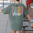 Third Grade Girls Boys Teacher Team 3rd Grade Squad Women's Comfort Colors T-Shirt Back Print Moss Third Grade Girls Boys Teacher Team 3rd Grade Squad Women's Comfort Colors T-Shirt Back Print Moss