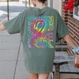 Tie Dye 2nd Grade Typography Team Second Grade Teacher Women's Comfort Colors T-Shirt Back Print Moss Tie Dye 2nd Grade Typography Team Second Grade Teacher Women's Comfort Colors T-Shirt Back Print Moss